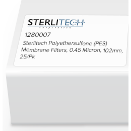 STERLITECH Polyethersulfone (PES) Membrane Filters, 0.45 Micron, 102mm, PK25 1280007